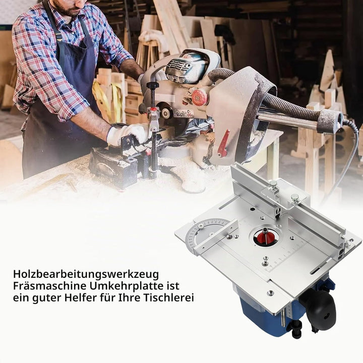 Frästisch Einlegeplatten, Aluminiumlegierung mit Klarer Skala, Frästisch Einlegeplatte für Oberfräse