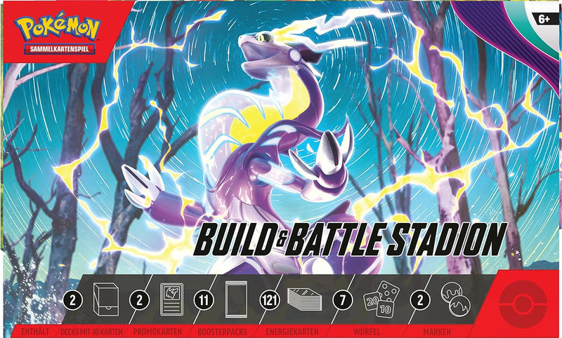 Pokémon-Sammelkartenspiel: Build & Battle Stadion Karmesin & Purpur (2 Decks, 11 Boosterpacks & mehr