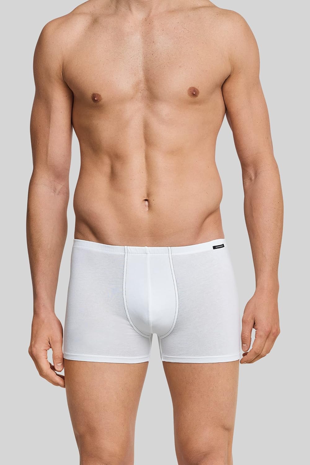 Schiesser Herren 2 PACK Boxershorts mit weichem Bund - Essentials S 4 X Weiss, S 4 X Weiss