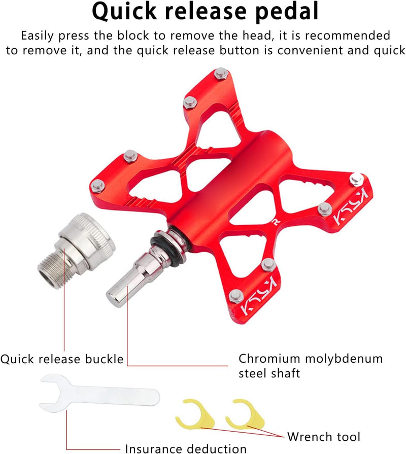 BigKing Fahrradpedal, 1 Paar Litepro K5 Fahrrad-Schnellspannerpedale aus Aluminiumlegierung Fahrradl