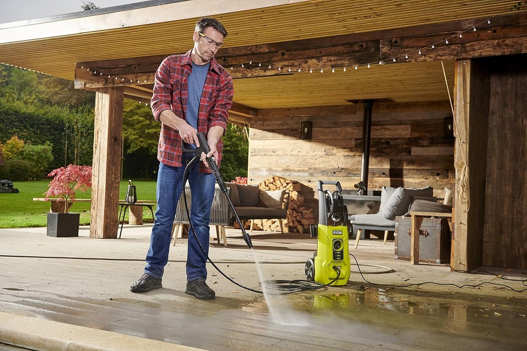 RYOBI 1800 W Elektro-Hochdruckreiniger RY140PWA-P, 140 bar Druck, 420 l/h Födermenge, 40° Wassertemp