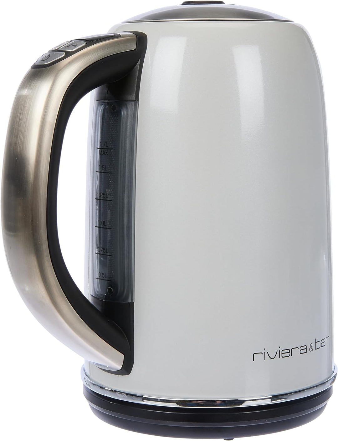 Riviera & Bar Wasserkocher mit variabler Temperatur 1,7 l 2200 W Perlweiss, Perlweiss