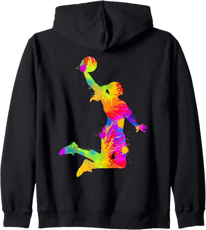 Basketballerin Basketball Mädchen Damen Kinder Kapuzenjacke