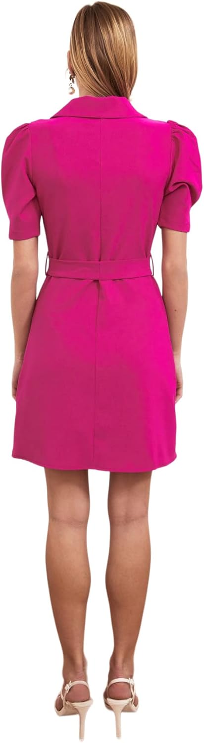 TRENDYOL Damen Mini-Blazer, Normale Passform, gewebtes Kleid 36 Fuchsie, 36 Fuchsie