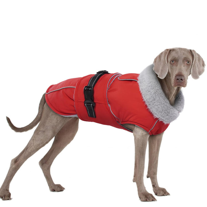 Hundemantel Winter, wasserdichte Warme Jacke Weste Hundejacke Fleece Gefüttert Wintermantel mit Flee