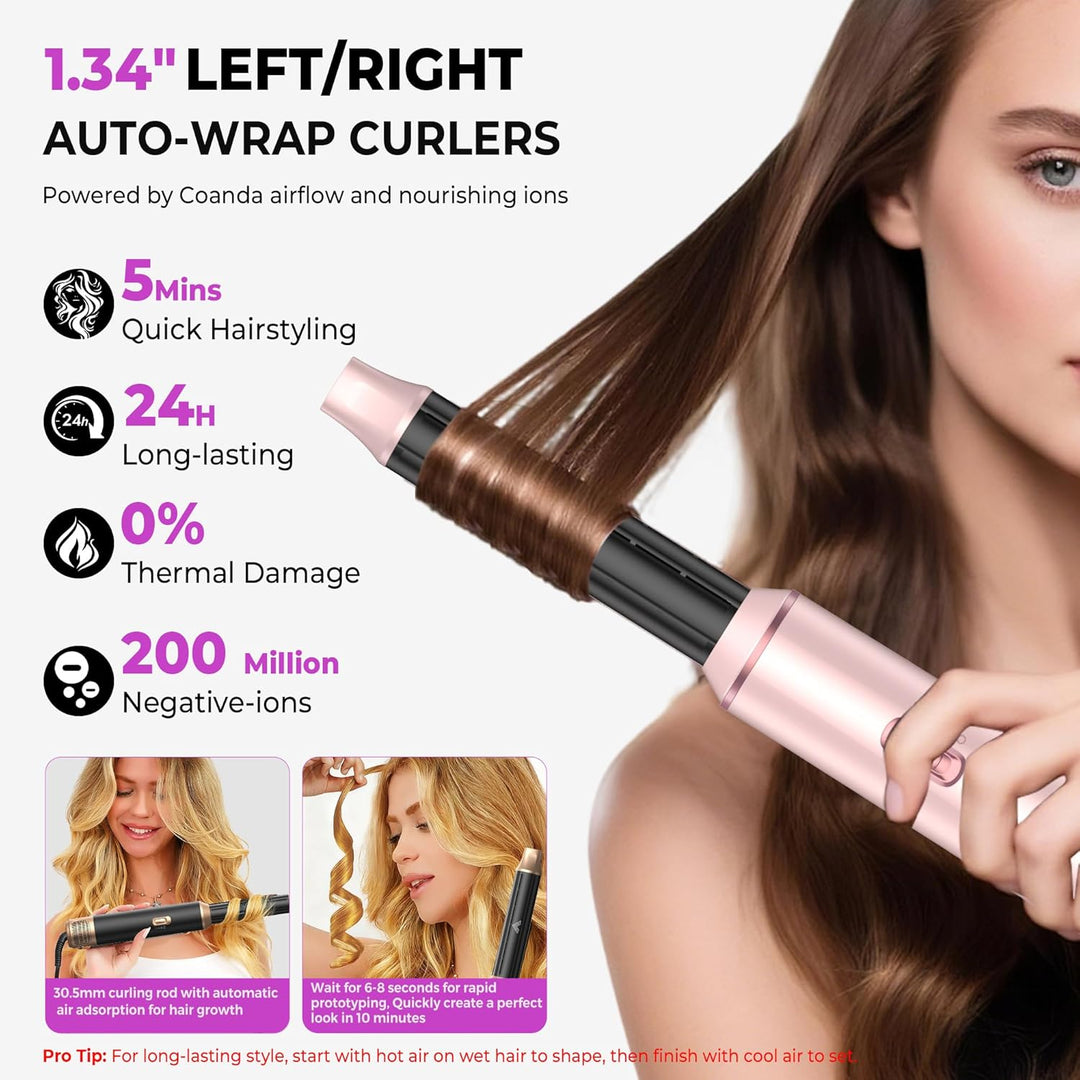 UMIGA Airstyler 5 in 1 Hairstyler Haarstyler Ionen Föhn Luft Lockenstab Magic Styler Warmluftbürste