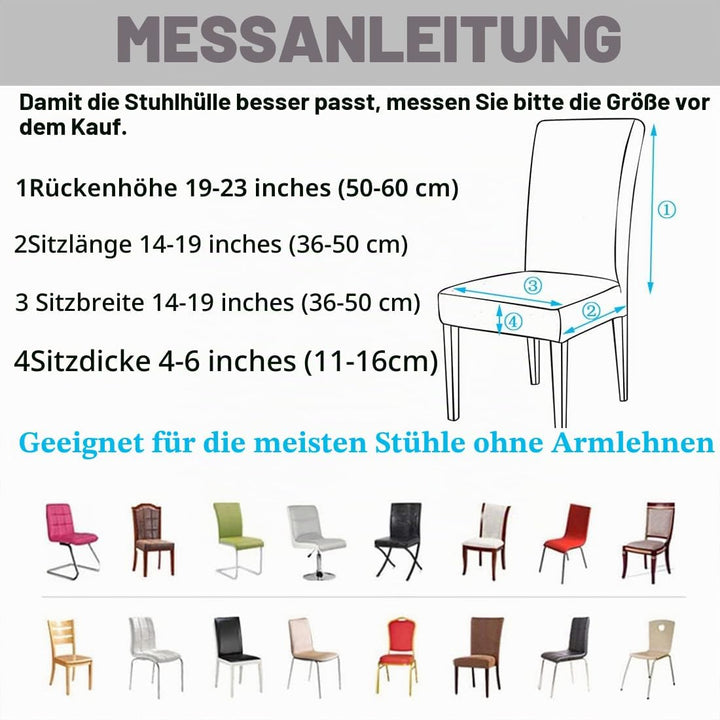 HZDHCLH Stuhlhussen 4er Set Stuhlbezüge Stretch abnehmbar, waschbar, Esszimmerstuhl-Schutzsitz für H