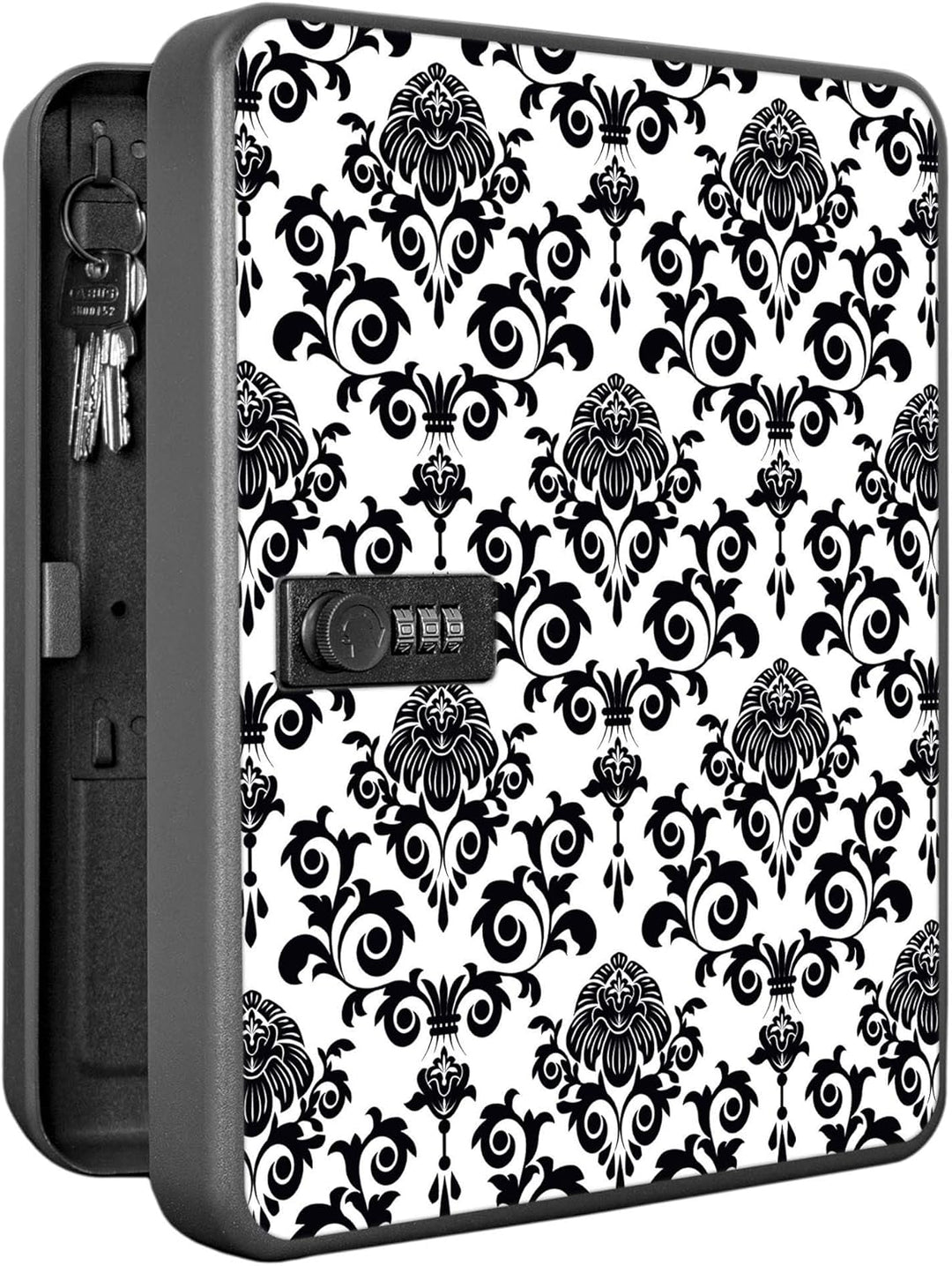 banjado® Burg-Wächter® abschliessbarer Schlüsselkasten mit Motiv Barock für 36 Schlüssel - Schlüssel