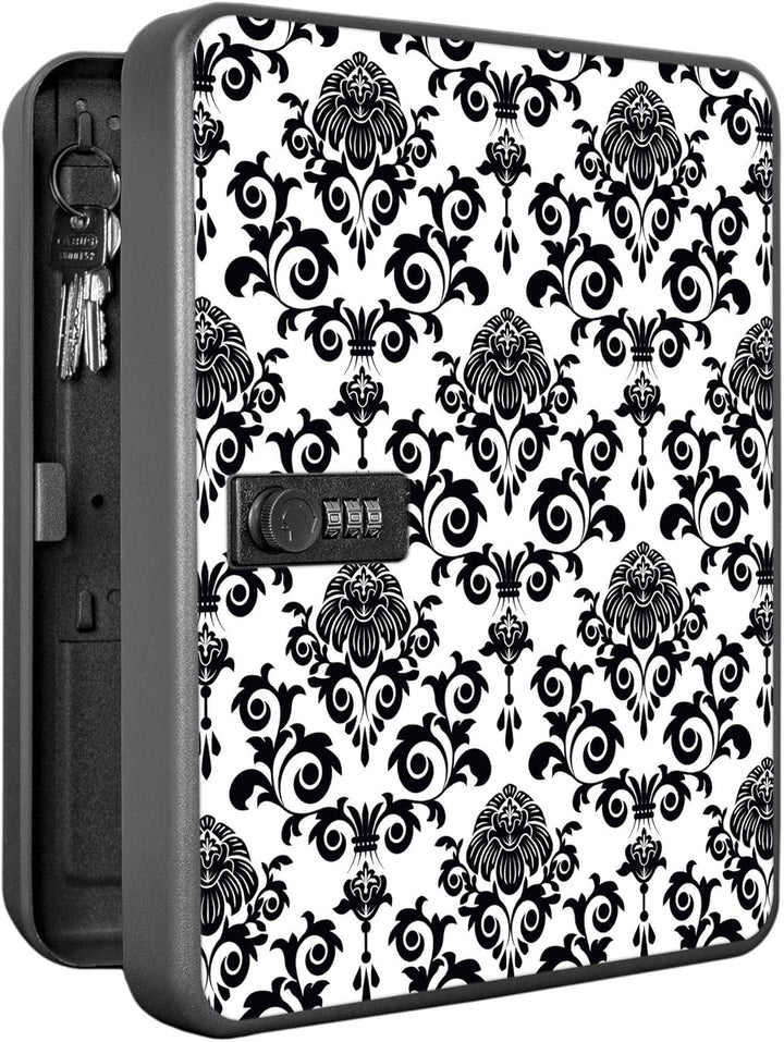 banjado® Burg-Wächter® abschliessbarer Schlüsselkasten mit Motiv Barock für 36 Schlüssel - Schlüssel