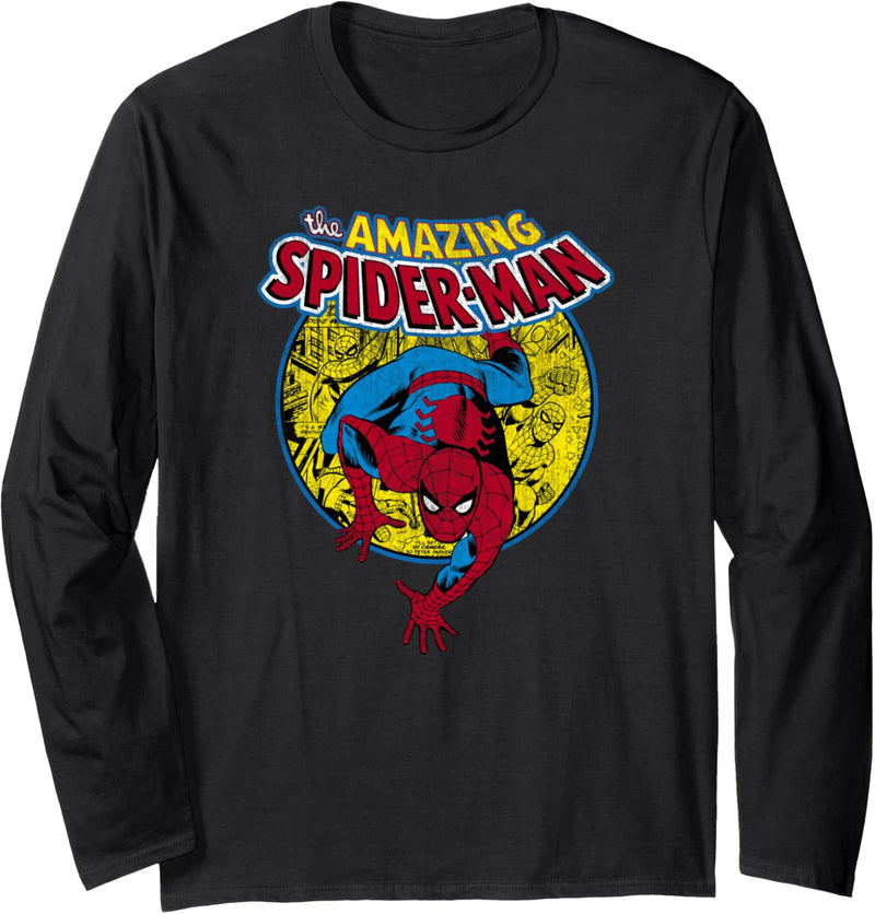 Marvel Spider-Man Comic Crawler Langarmshirt