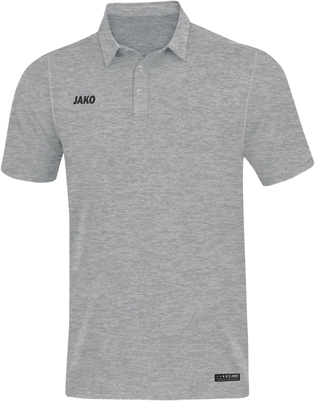 JAKO Herren Polos Polo Premium Basics, marine meliert, XXL, 6329 S Grauschwarz, S Grauschwarz