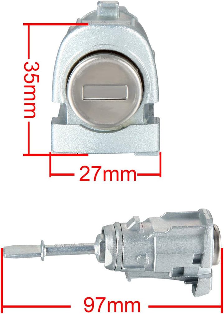 2 x Madlife Garage 3B0837167 Türschloss Schliesszylinder Vorne Links Rechts mit Schlüssel Lupo 6X1 6