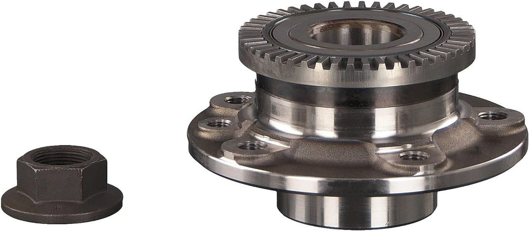 febi bilstein 06167 Radlagersatz mit Radnabe, ABS-Impulsring und Achsmutter , 1 Stück