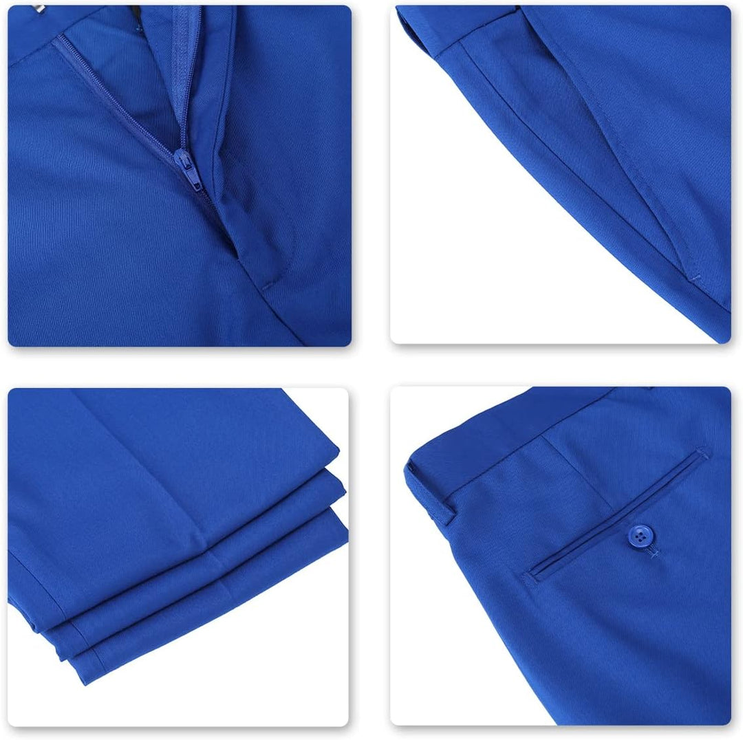 YOUTHUP Herren 3 Teilig Anzug Slim Fit Formell Anzüge 1 Knopf Herrenanzug für Business Hochzeit M Bl
