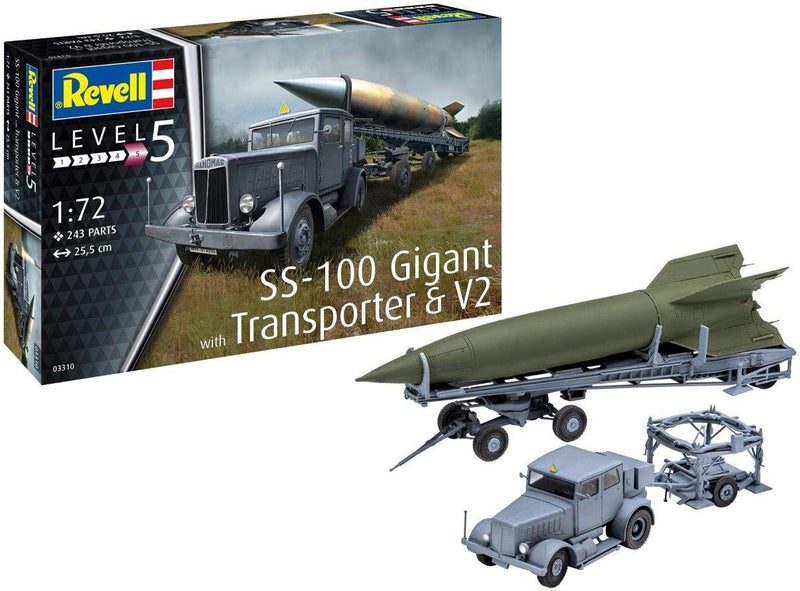 Revell Vehicle 172 03310 Ss-100 Gigant + Transporter + V2, REV-03310