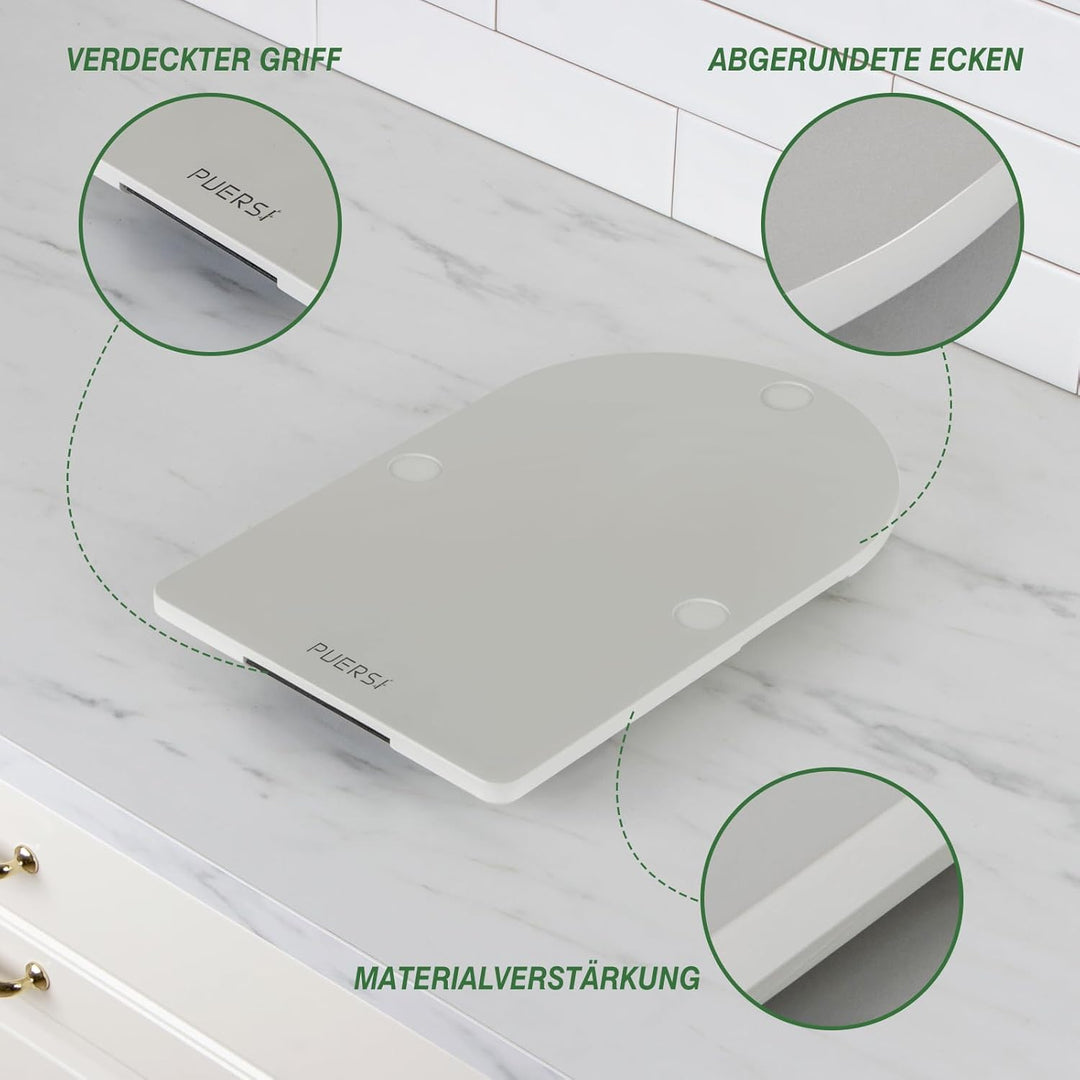 PUERSI Gleitbrett TM7 für Thermomix, 2te Generation, Brett für Thermomix mit Rollen, Leicht Gleitend