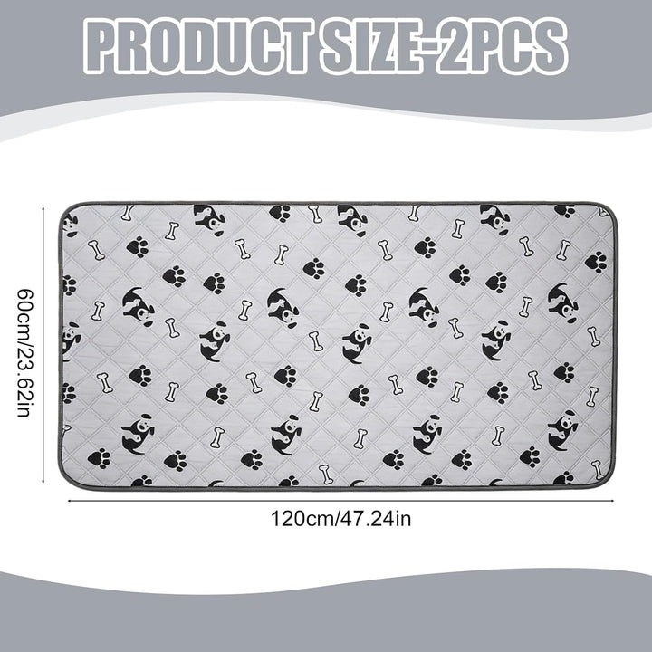 2 Stück PIPI Pads für Meerschweinchen, 120x60cm wasserdichte PIPI Pads Meerschweinchen, Waschbar Hau