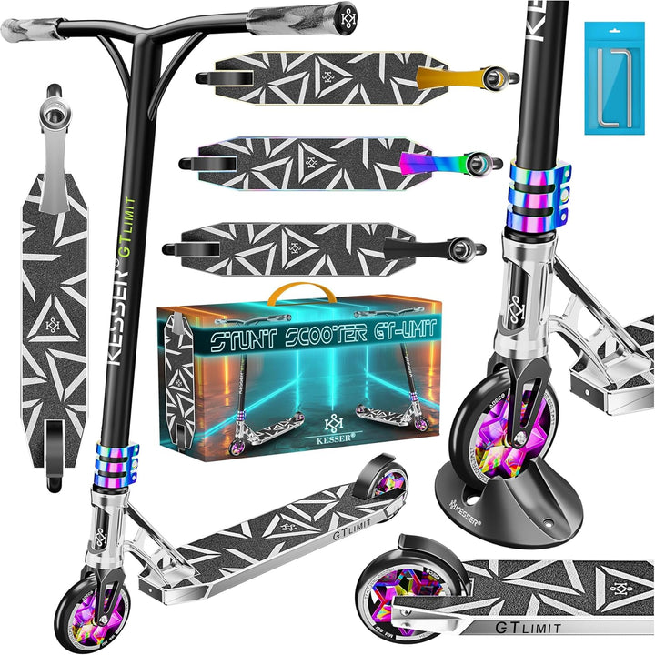 KESSER® Stunt Scooter GT-Limit 360° Lenkung Funscooter Stuntscooter mit Ständer ABEC 9 Kugellagern,
