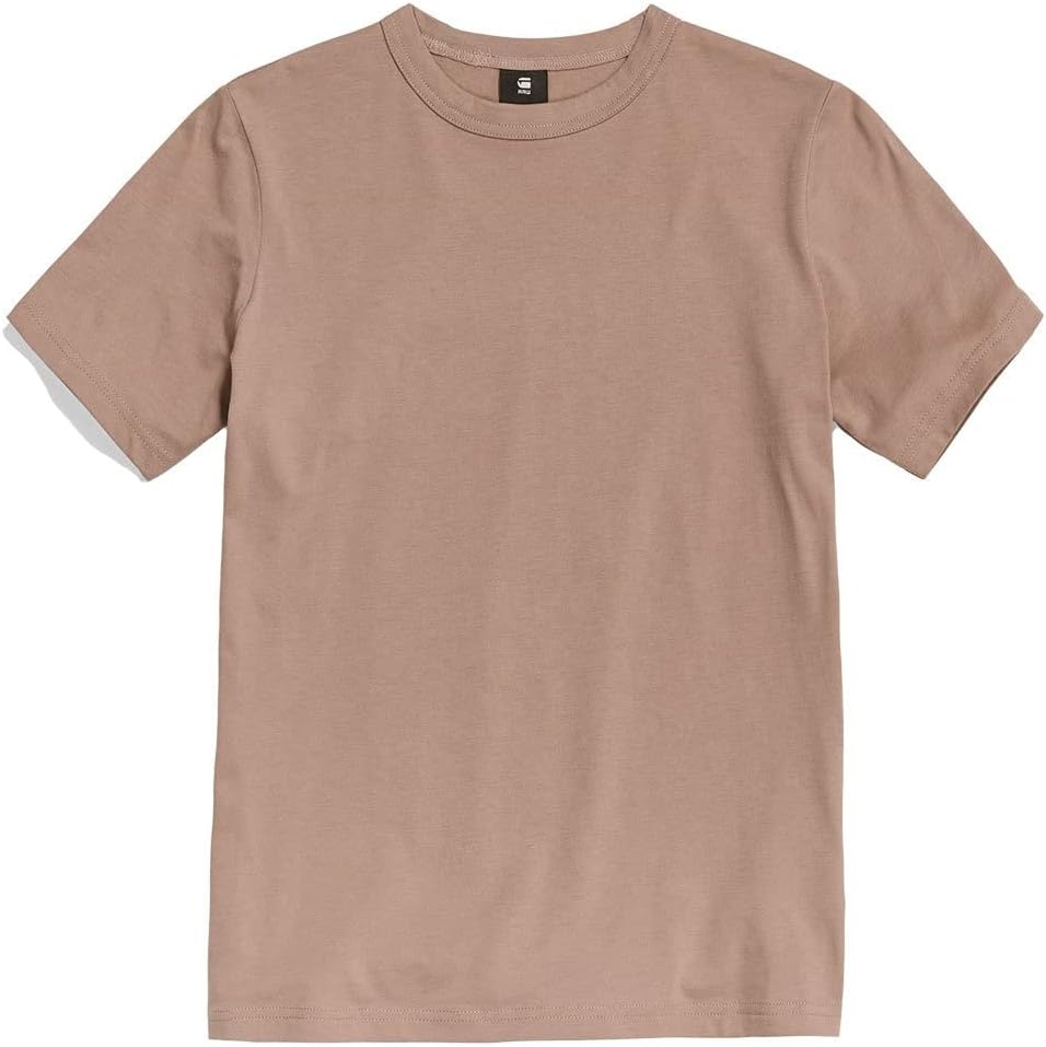 G-STAR RAW Damen Puff Logo Slim T-Shirt Tops L Braun (Chocolate Berry D22761-336-b113), L Braun (Cho