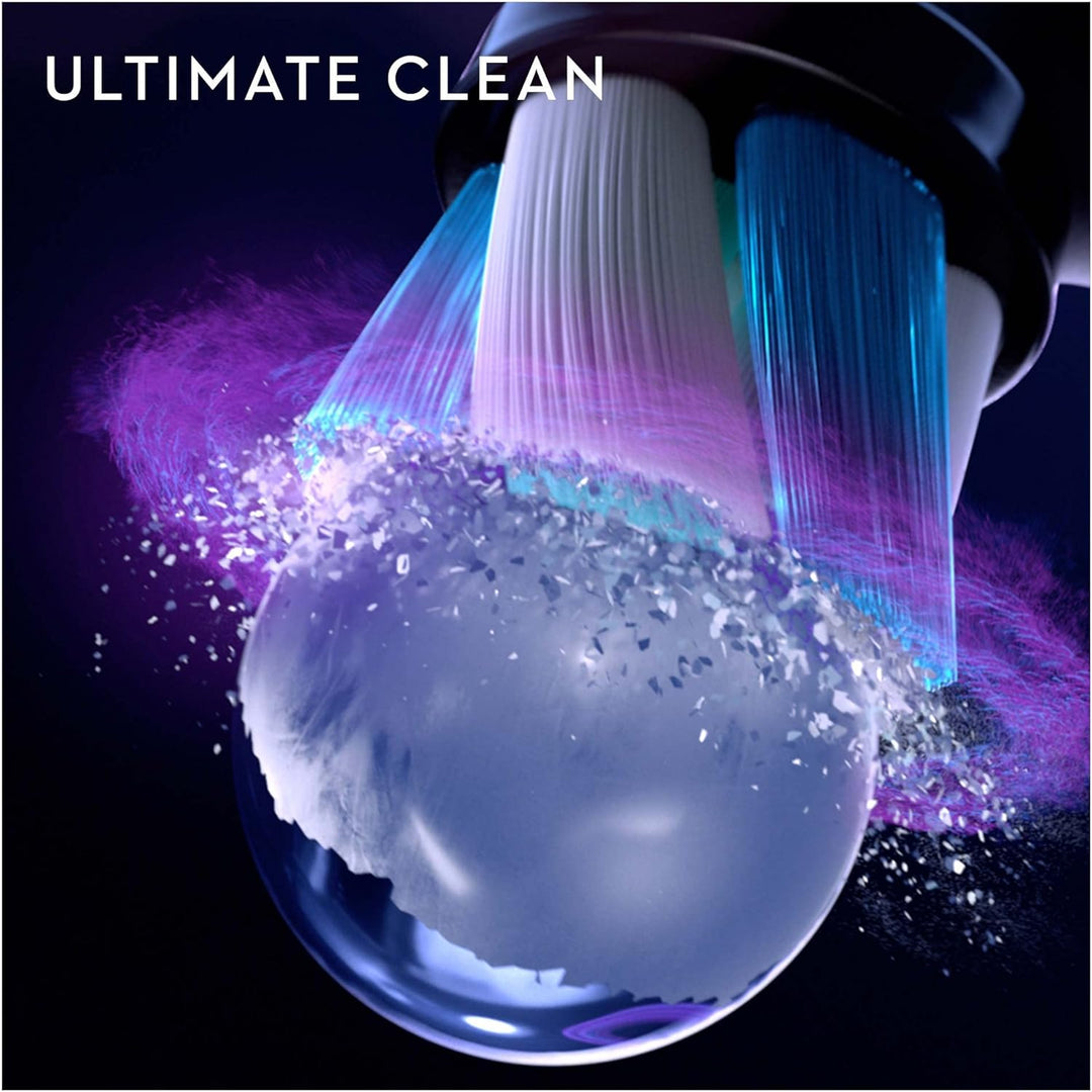 Oral-B iO Ultimate Clean Black Zebbürstenspitze, Packung mit 4 Stück