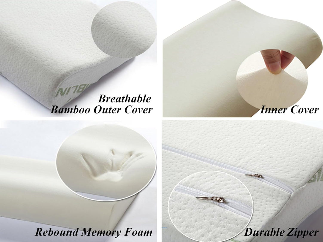 Ecosafeter 2024 neues Upgrade Memory Foam Kopfkissen Orthopädisches Nackenstützkissen für Seiten- un