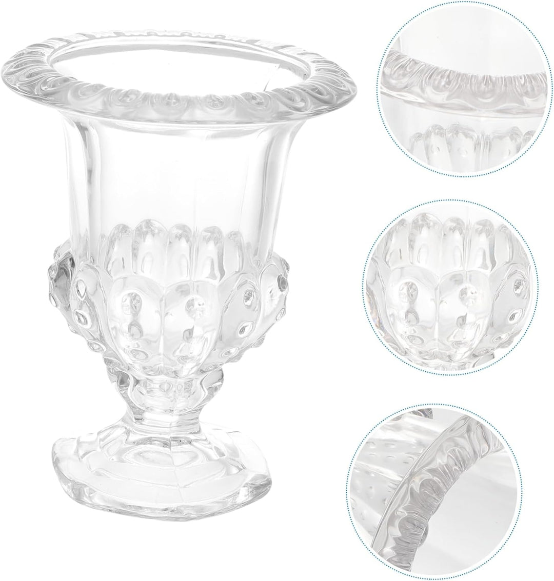TOPBATHY Dessertkelch aus Glas, europäischer Stil, Kristallglas, Süssigkeitenhalter, Schale, Dreifac
