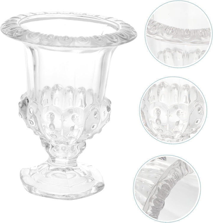 TOPBATHY Dessertkelch aus Glas, europäischer Stil, Kristallglas, Süssigkeitenhalter, Schale, Dreifac