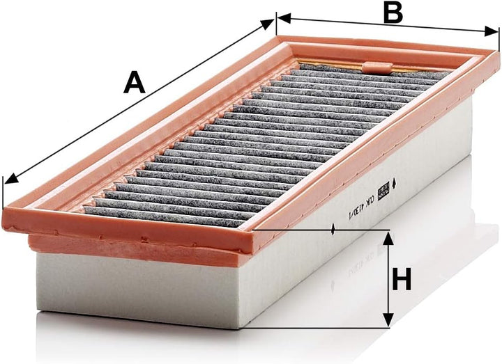 MANN-FILTER CUK 4130/1 Innenraumfilter – Pollenfilter mit Aktivkohle – Für LKW