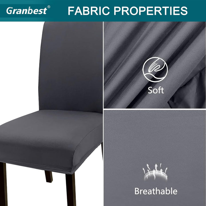 Granbest Super Dehnbar Essen Stuhlhusse, Universal Mikrofaser Parson Essen Stuhlhussen 4er Set, Abne