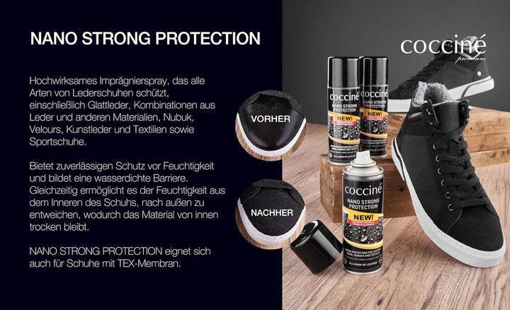 Coccine - 3-in-1 Set Imprägnierspray Schuhe + Pflege für Wildleder und Nubuk, Impregnierungsspray Su
