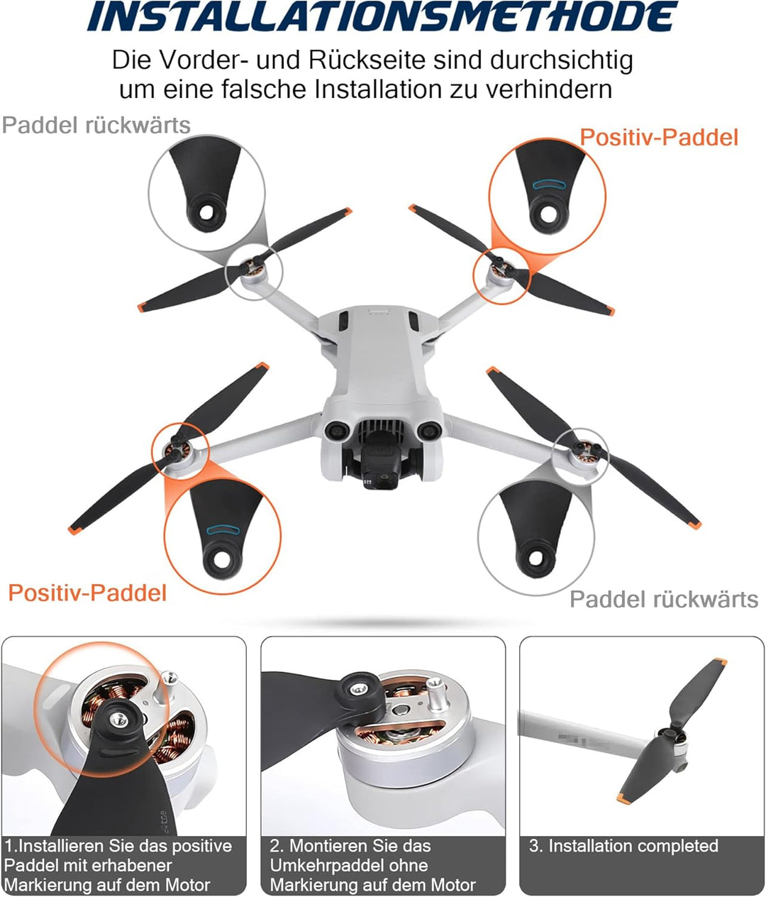 Mini 3 Pro Propeller, 16 Pcs Mini 3 Pro Propeller Ersatzklingen, Mini 3 Pro