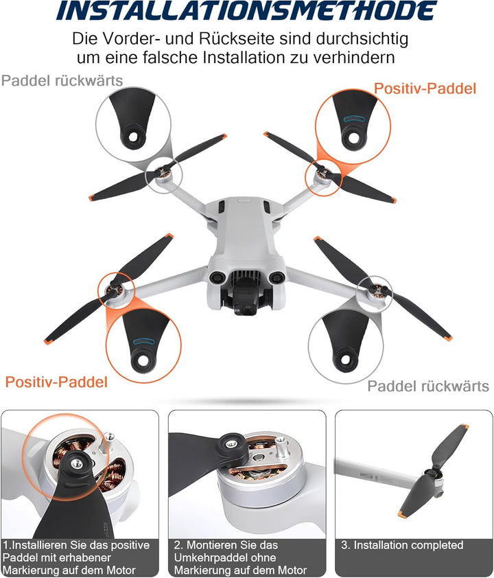 Mini 3 Pro Propeller, 16 Pcs Mini 3 Pro Propeller Ersatzklingen, Mini 3 Pro