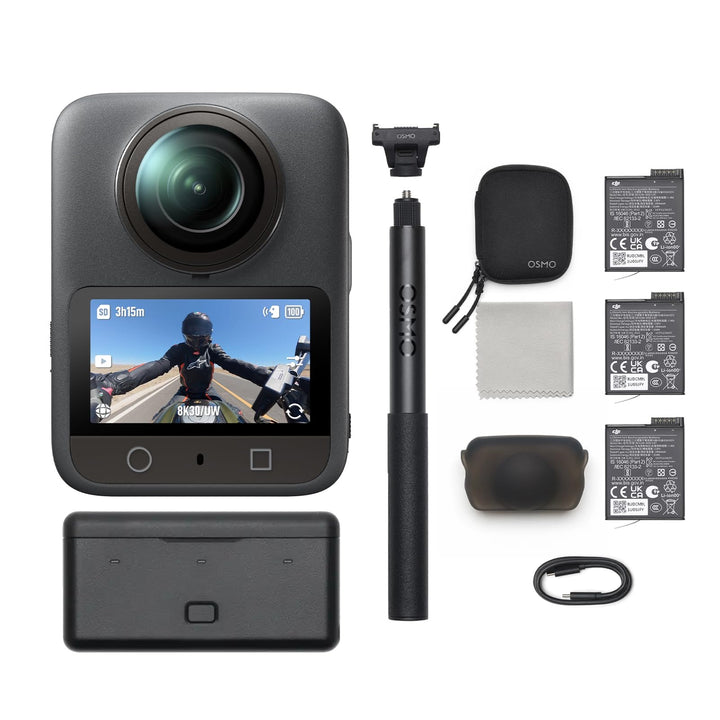 DJI Osmo 360 Adventure Combo – 360 Kamera mit 1-Zoll Sensor, 8K-360° Video, 4K/120fps & 170° Sichtfe