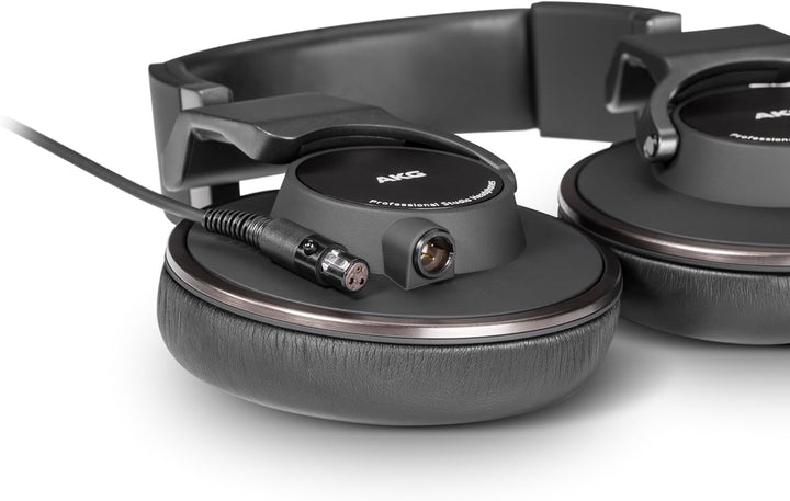 AKG Pro Audio K553 MKII Over-Ear, geschlossene Rückseite, Faltbare Studio-Kopfhörer, Schwarz Ohrumsc