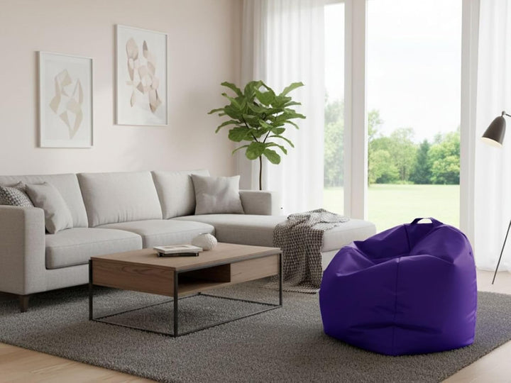 Dmora Eleganter Sitzsack, lila Farbe, Masse 65 x 50 x 65 cm Viola, Viola