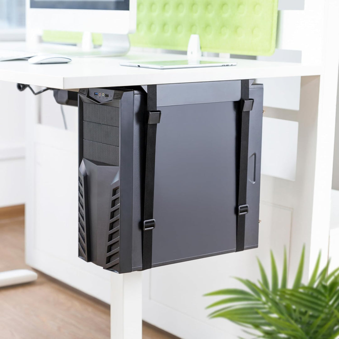 RICOO PC Rechner Halterung für Untertisch Schreibtisch Computer Montage TRH-11 CPU Gehäuse Halter bi