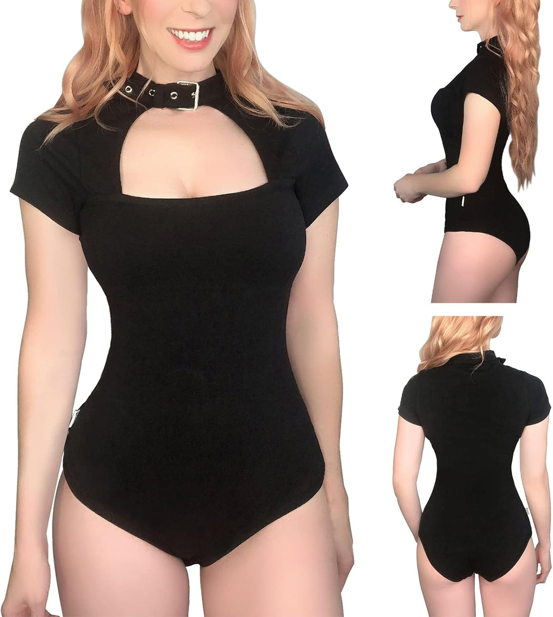 LittleForBig Baumwolle Strampler Onesie Pyjamas Bodysuit-Kragen Schwarz M, Schwarz M