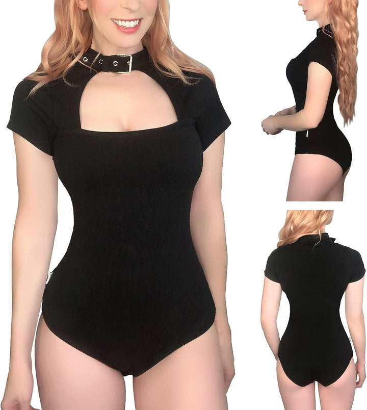LittleForBig Baumwolle Strampler Onesie Pyjamas Bodysuit-Kragen Schwarz M, Schwarz M