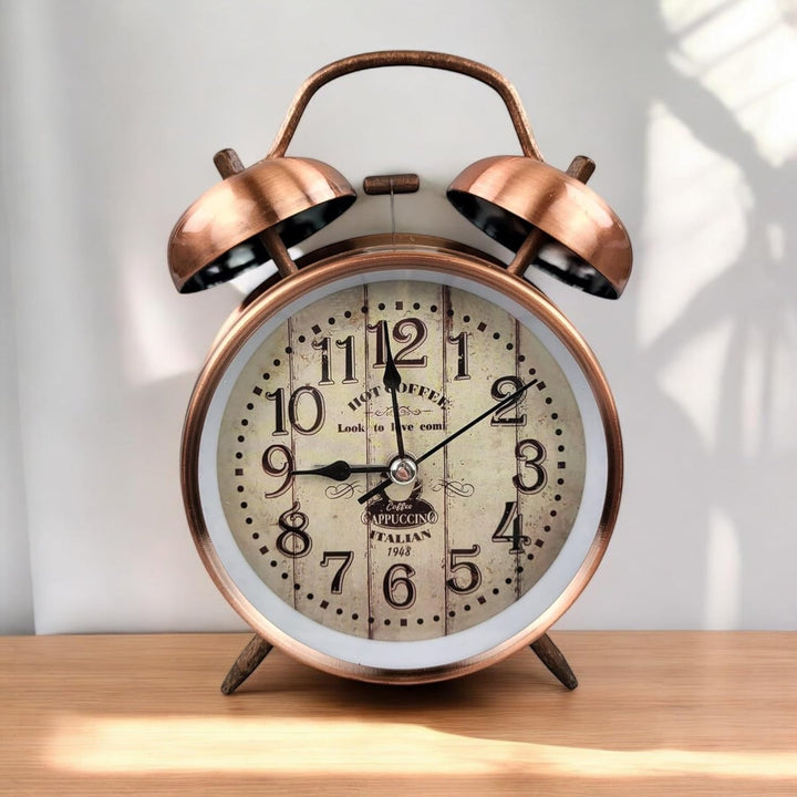 GMMH Tischuhr mit Antik Vintage Retro Nostalgie Design aus Metall, (14-83) Standuhr Schreibtischuhr