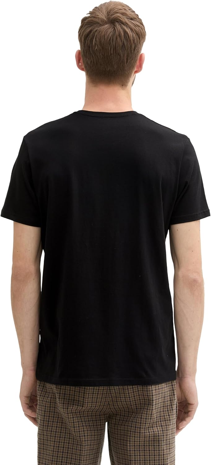 Tom Tailor Herren Doppelpack Crewneck T-Shirt M 29999 - Black, M 29999 - Black