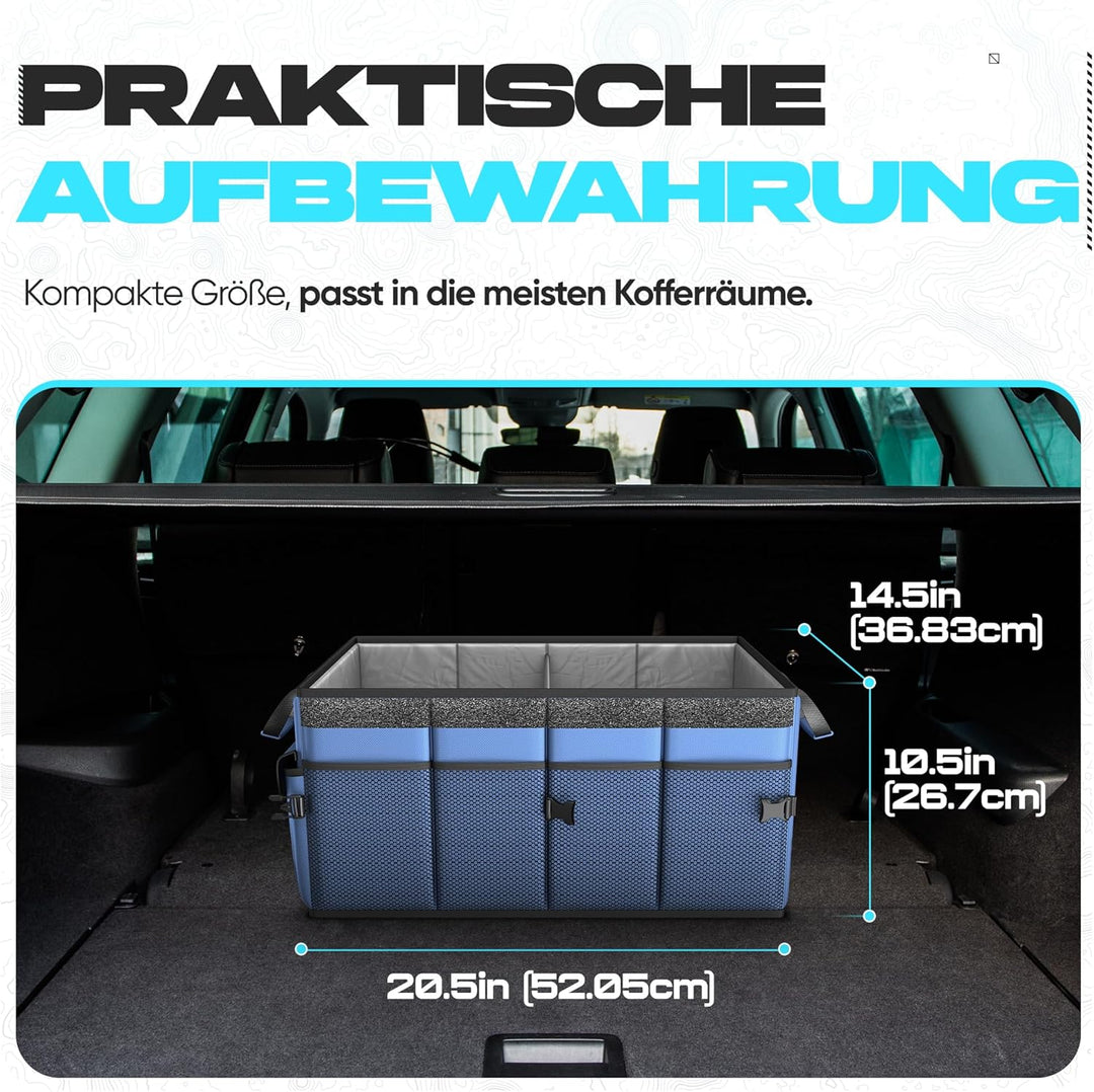 FORTEM Kofferraum Organizer, Kofferraumtasche, Zusammenklappbarer Auto Organizer Kofferraum mit Fäch