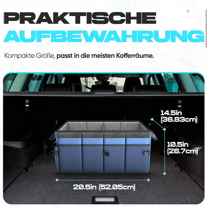 FORTEM Kofferraum Organizer, Kofferraumtasche, Zusammenklappbarer Auto Organizer Kofferraum mit Fäch