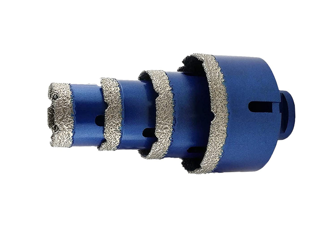 PRODIAMANT Diamantbohrer Set Fliese Feinsteinzeug trocken 4-teilig 35 mm, 40 mm, 50 mm, 68 mm x M14