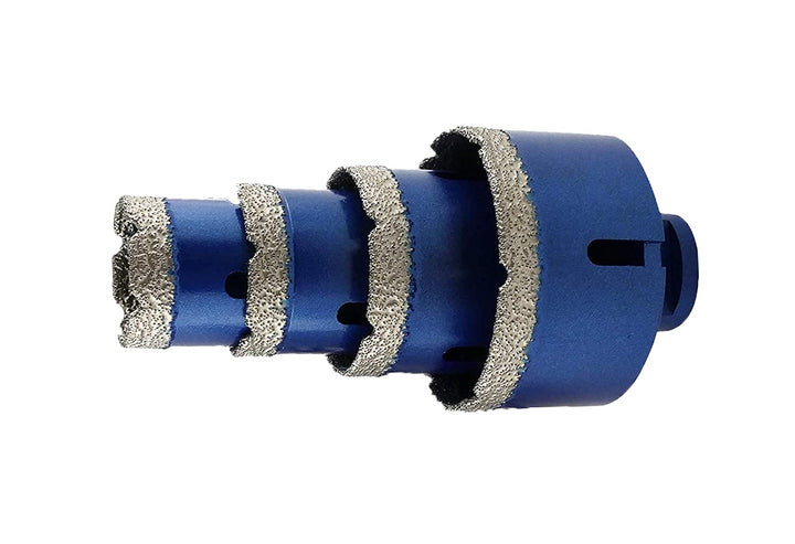 PRODIAMANT Diamantbohrer Set Fliese Feinsteinzeug trocken 4-teilig 35 mm, 40 mm, 50 mm, 68 mm x M14