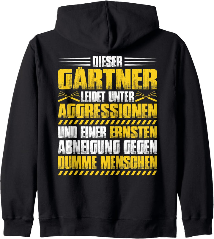 Gartenarbeit Aggressionen Hobbygärtner Gärtner Kapuzenjacke