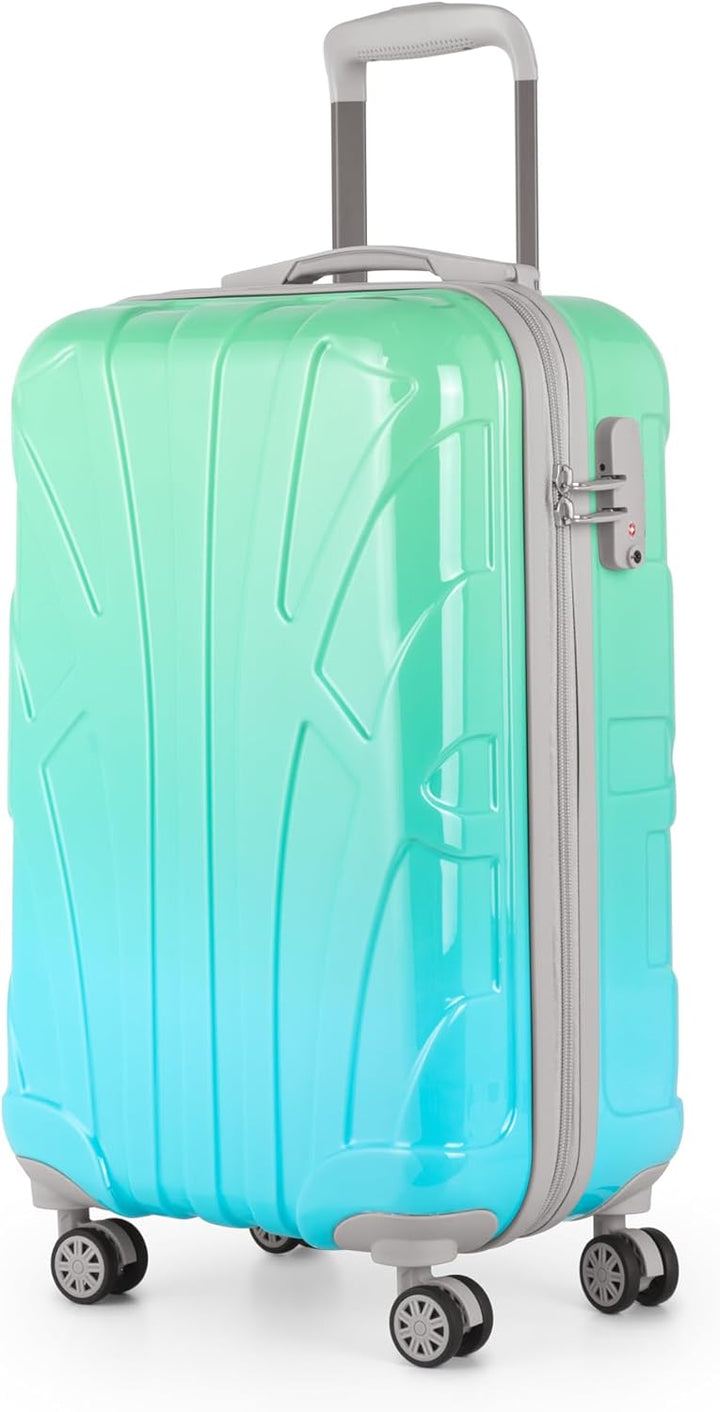 suitline - Handgepäck Hartschalen-Koffer Koffer Trolley Rollkoffer Reisekoffer, TSA, 55 cm, ca. 34 L