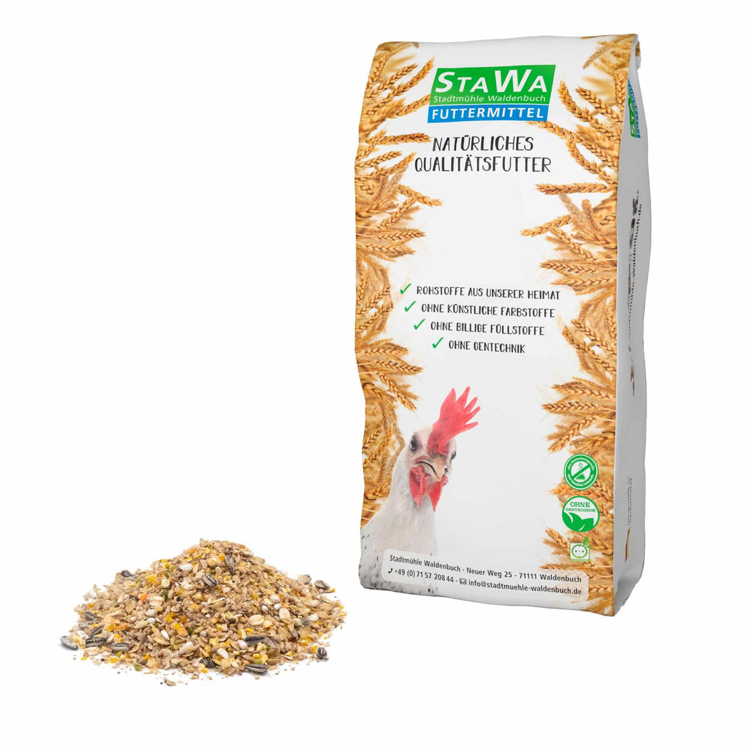 Hühnerfutter Alleinfutter gegrützt, ohne Gentechnik, ideal für Zwerghühner, 10 kg 10 kg (1er Pack),