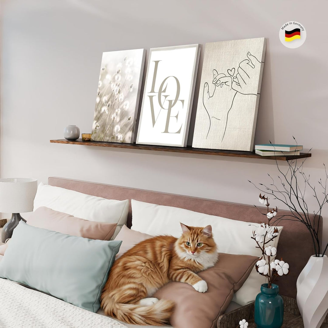 Novart Bilder Set Boho Strand - Kein Extra Rahmen benötigt - Wandbilder für Wohnzimmer Schlafzimmer