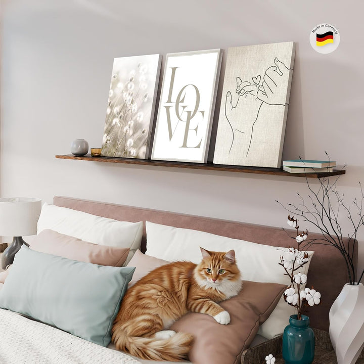Novart Bilder Set Boho Strand - Kein Extra Rahmen benötigt - Wandbilder für Wohnzimmer Schlafzimmer