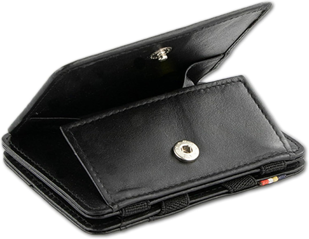 Hunterson Flacher Geldbeutel Fuer Herren aus Leder, Magic Wallet mit RFID-Schutz, Geldboerse mit Kle